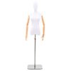 vidaXL Justerbar 162-233 cm Mannequin med Hoved og Base Kvinde PP Hvid