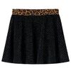 Nederdel til b&oslash;rn str. 92 leopardm&oslash;nster sort