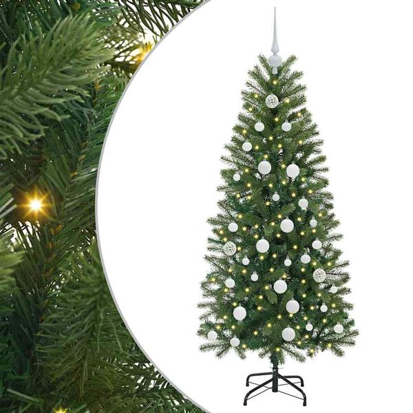vidaXL Kunstigt juletr&aelig; med 150 LED'er Gr&oslash;n 150 cm PE og PVC