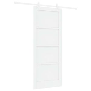 vidaXL Skyded&oslash;r Hvid 83 x 202 cm Massivt fyrretr&aelig;