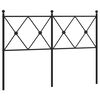 vidaXL udskiftningsgavl 120 cm metal sort