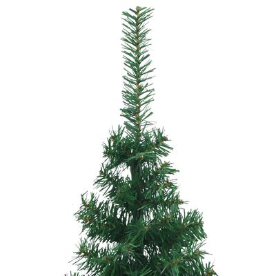 vidaXL kunstigt juletræ til hjørne 210 cm PVC grøn