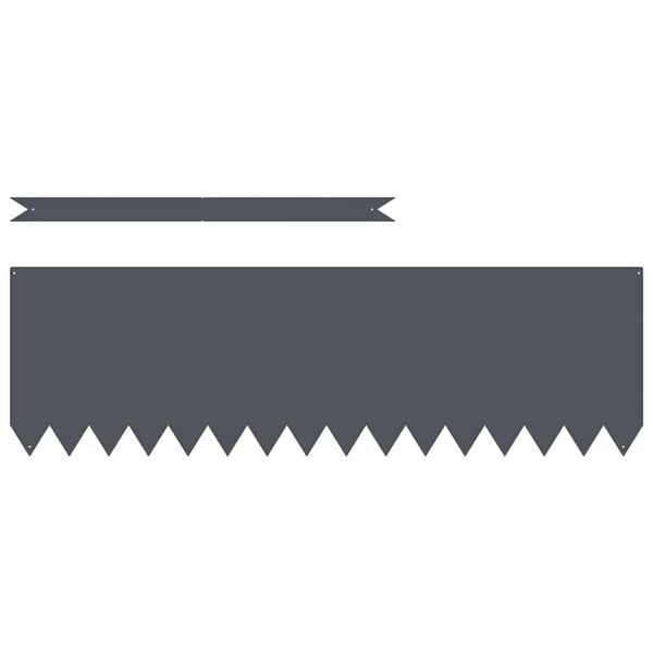 vidaXL Pl&aelig;nekant 20 pcs Antracit 100 x 0.05 x 20 cm Koldvalset St&aring;l