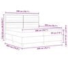 vidaXL Box spring seng med madras Sort 200 x 200 cm Stof