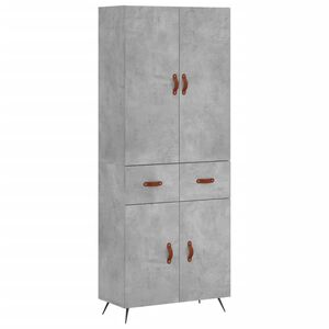 vidaXL h&oslash;jskab 69,5x34x180 cm konstrueret tr&aelig; betongr&aring;