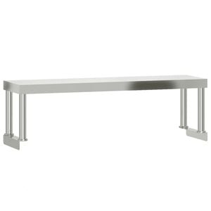 vidaXL tophylde til arbejdsbord 110x30x35 cm rustfrit st&aring;l
