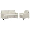 vidaXL Sofa s&aelig;t med opbevaring 2 stk. Cremefarvet Polyester