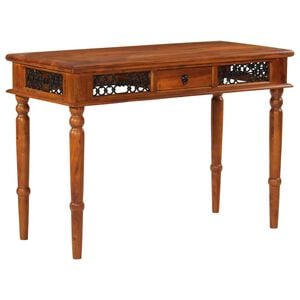 vidaXL skrivebord med skuffe 110x50x76 cm massivt akacietr&aelig;