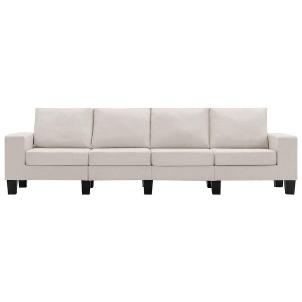 vidaXL Sofa Creme 4-personers Stof