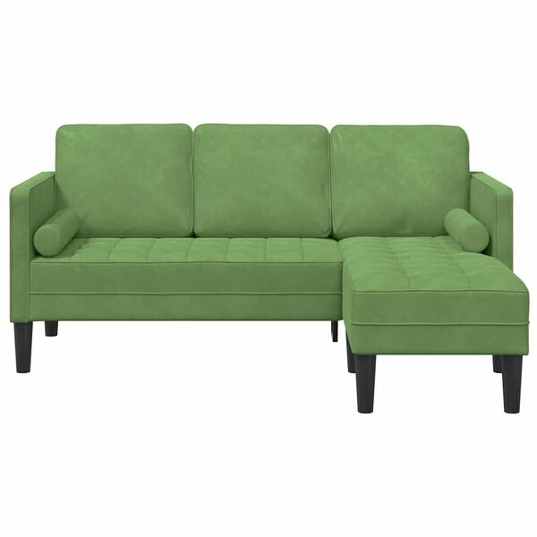 vidaXL Sofa Sæt Lysegrøn 173 x 131 x 67 cm Fløjl