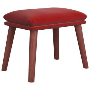 vidaXL fodskammel 45x29,5x35 cm fl&oslash;jl vinr&oslash;d