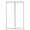 vidaXL barbordsben T-formet 2 stk. hvid 60x35x(90-91) cm st&aring;l