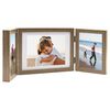 vidaXL folderamme til 3 billeder 22x15 cm + 2x(10x15 cm) lysebrun