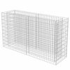 vidaXL gabion-h&oslash;jbed 180x50x100 cm galvaniseret st&aring;l