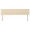 vidaXL sengegavle 2 stk. 100x5x78/88 cm stof cremefarvet