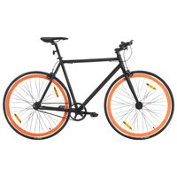 vidaXL cykel 1 gear 700c 55 cm sort og orange