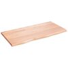 vidaXL bordplade til badev&aelig;relse 80x40x2 cm massivt tr&aelig; lysebrun