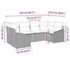 vidaXL Havesofa Sæt med opbevaring 6 pcs Lysegrå polyrattan