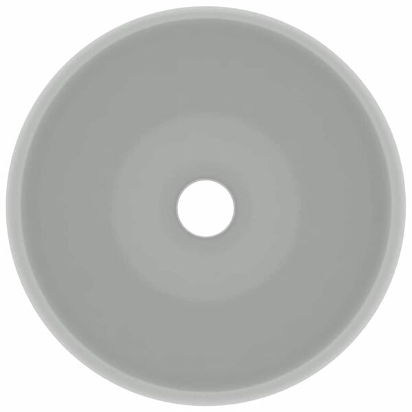 vidaXL luksuri&oslash;s h&aring;ndvask 40x15 cm rund keramik mat lysegr&aring;