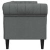 vidaXL Chesterfieldsofa med pude Mørkegrå 201.5 x 74.5 x 74.5 cm Stof