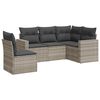 vidaXL sofas&aelig;t 5 dele med hynder polyrattan lysegr&aring;