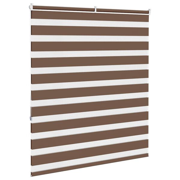vidaXL zebragardin brun 125x150 cm stofbredde 120,9 cm polyester