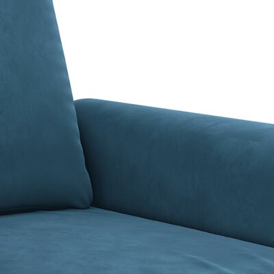 vidaXL sofasæt 2 dele med hynder velour blå