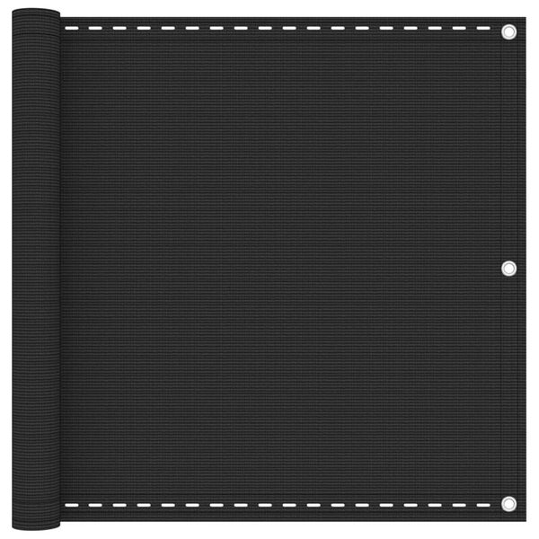 vidaXL balkonafskærmning HDPE 90 x 400 cm antracitgrå