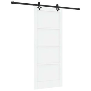 vidaXL Skyded&oslash;r Hvid og sort 83 x 202 cm Massivt fyrretr&aelig;