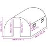vidaXL overtræk til drivhus (9 m²) 3x3x2 m transparent