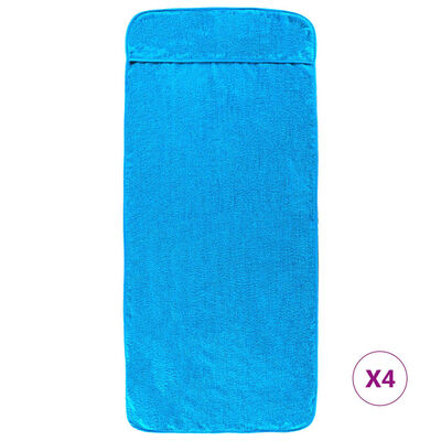 vidaXL strandhåndklæder 4 stk. 60x135 cm 400 GSM stof turkis