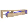 vidaXL tv-skab med LED-lys 215x36,5x40 cm sonoma-eg