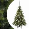 vidaXL Kunstigt juletr&aelig; med julekugle 120 cm 150 LED'er Varm hvid