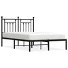 vidaXL sengeramme med sengegavl 120x190 cm metal sort