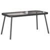 vidaXL Sofabord Sort 90 x 45 x 43 cm polyrattan