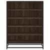 vidaXL skoskab 75x38x97,5 cm konstrueret træ og metal brun egetræ