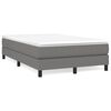 vidaXL Boxspring sengeramme M&oslash;rkegr&aring; 120x200 cm Stof