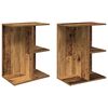 vidaXL sengeborde 2 stk. 46,5x29x61 cm konstrueret tr&aelig; antikt tr&aelig;