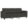 vidaXL 3-personers sofa m. puder hynder 180 cm mikrofiberstof m&oslash;rkegr&aring;