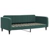 vidaXL daybed med udtræk og skuffer 90x200 cm velour mørkegrøn