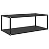 vidaXL sofabord 100x50x35 cm h&aelig;rdet glas sort