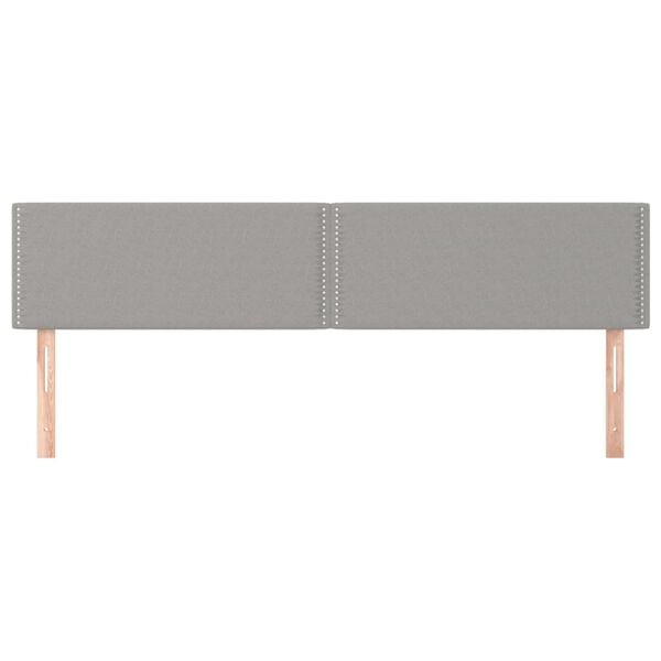 vidaXL sengegavle 180x5x78/88 cm stof lysegr&aring;