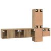 vidaXL TV-møbelsæt 5 pcs artisan eg 181 x 30 x 120 cm Konstrueret træ