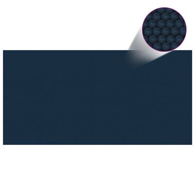 vidaXL flydende solopvarmet poolovertræk 975x488 cm PE sort og blå