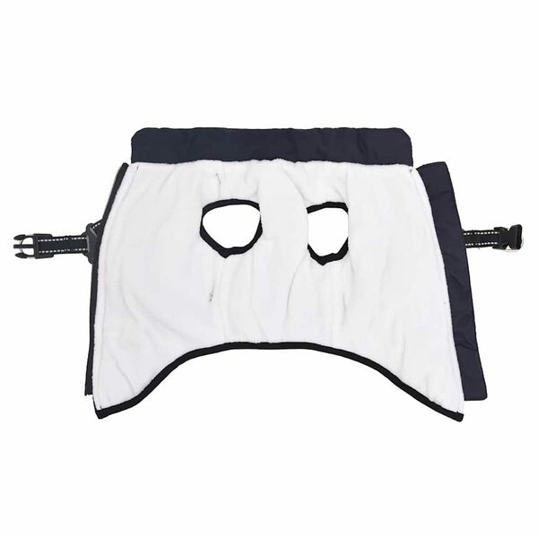 vidaXL Hundefrakke med sele Vandt&aelig;t Reflekterende marinebl&aring; L40