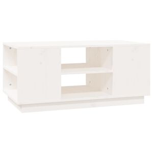 vidaXL sofabord 90x49x40,5 cm massivt fyrretr&aelig; hvid