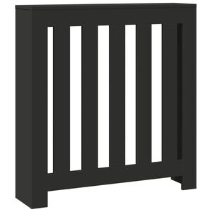vidaXL radiatorskjuler 78x20x82 cm konstrueret tr&aelig; sort