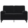 vidaXL 2-personers sofa med pyntepuder 120 cm velour sort