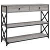 vidaXL konsolbord 100x28x75 cm konstrueret tr&aelig; gr&aring; sonoma-eg