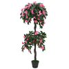 vidaXL kunstig rhododendron med krukke 155 cm gr&oslash;n og pink